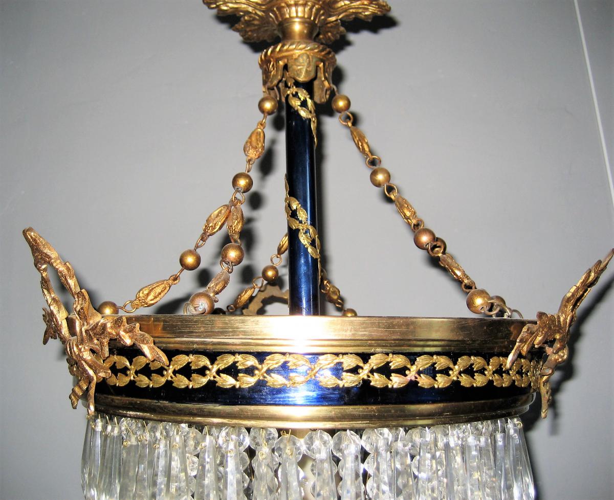  Lustre Corbeille  De Style Louis XVI Pouvant Former Une Paire-photo-6