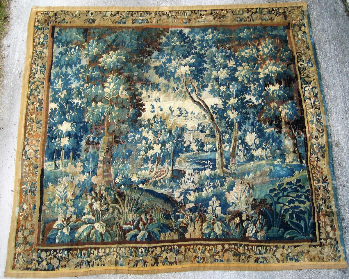 Tapisserie d'Aubusson, Verdure, Milieu Du XVIII Eme Siècle