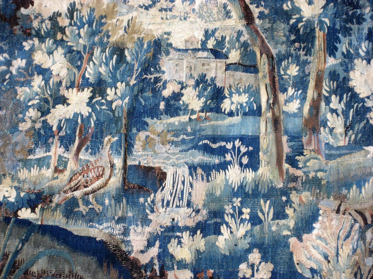 Tapisserie d'Aubusson, Verdure, Milieu Du XVIII Eme Siècle-photo-2