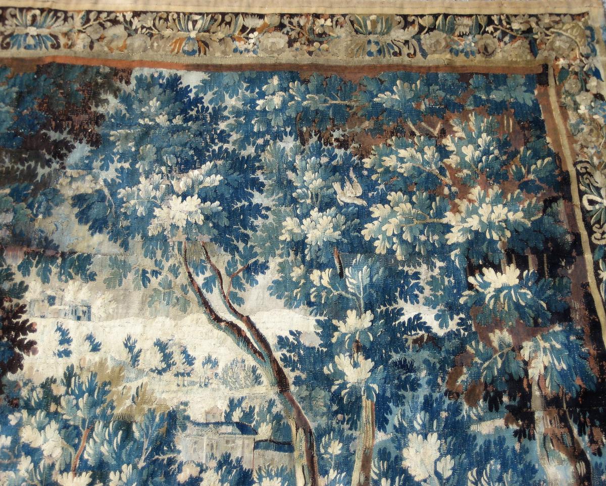 Tapisserie d'Aubusson, Verdure, Milieu Du XVIII Eme Siècle-photo-4