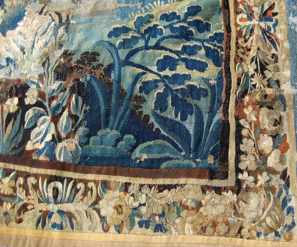 Tapisserie d'Aubusson, Verdure, Milieu Du XVIII Eme Siècle-photo-2