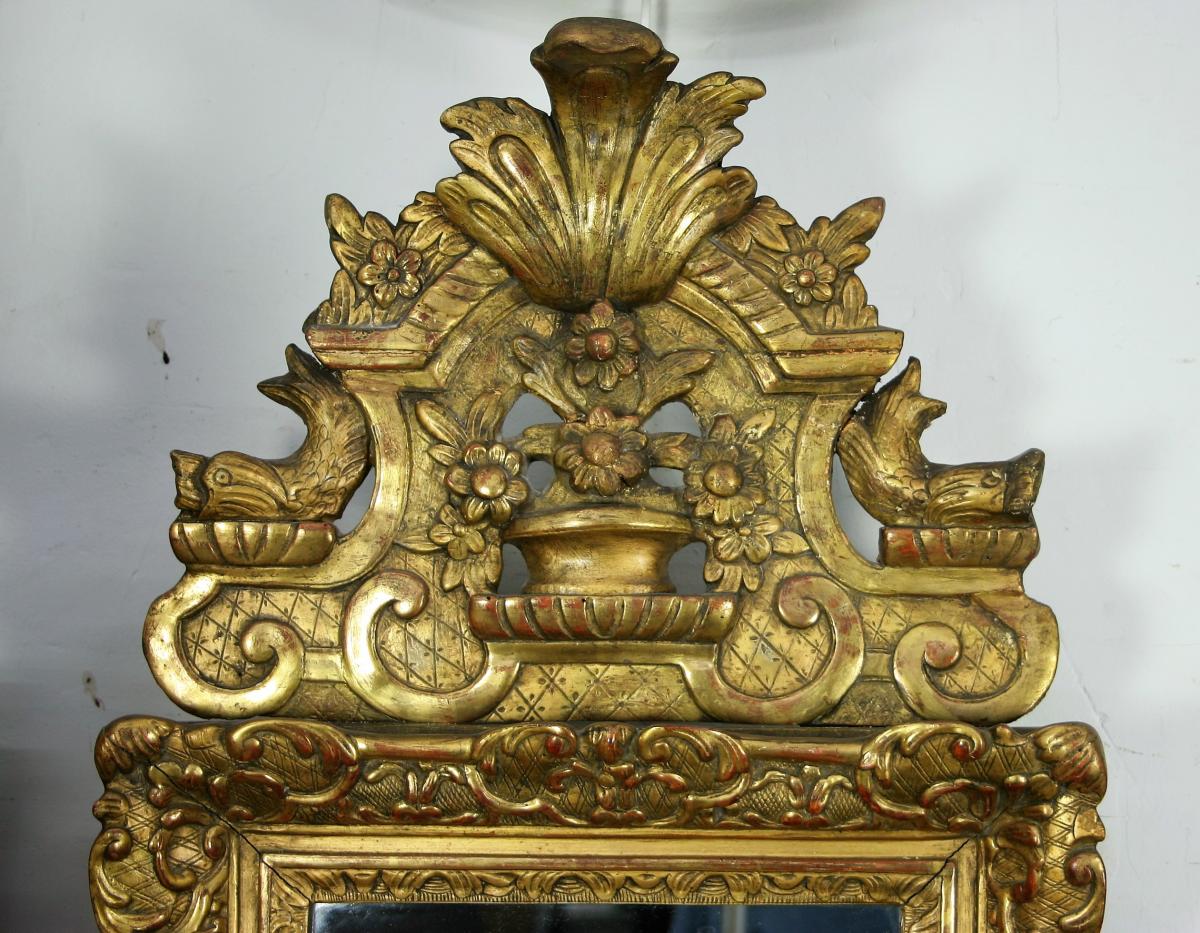 Mirror In Wood And Stucco Gilded Regency-photo-3