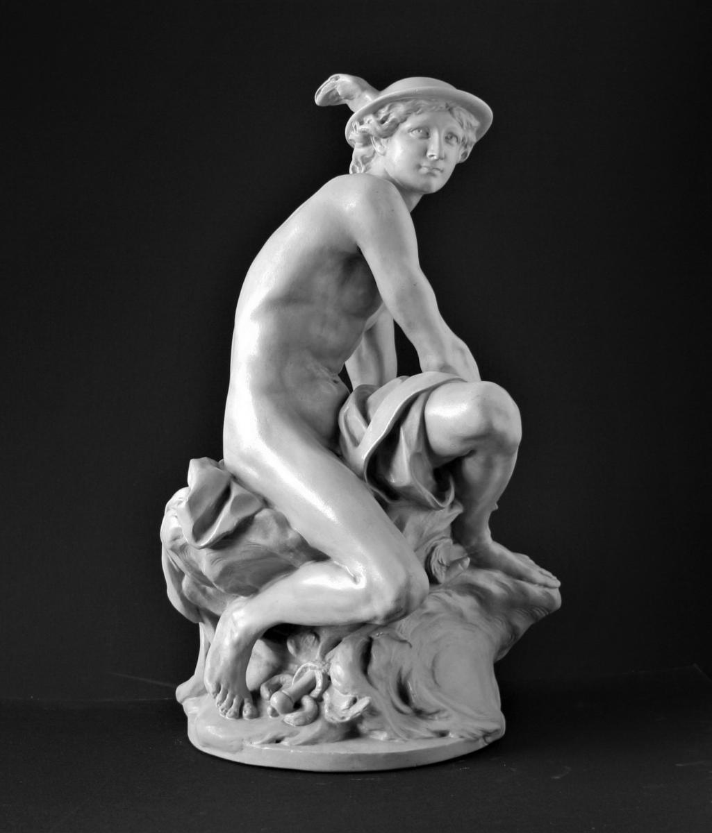Mercure Attachant Ses Talonnières, d'Aprés Jean-baptiste Pigalle, Atelier De Moulage Du Louvre-photo-4