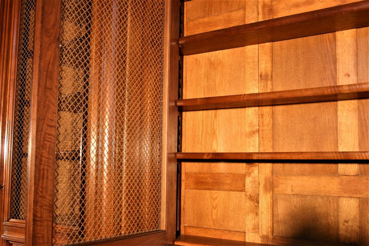 Grande Bibliothéque à Ressaut En Noyer, Fin Du XIXeme Siècle-photo-4