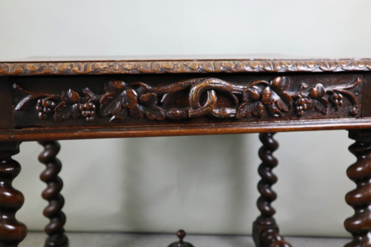 Petite Table En Chêne, Style Louis XIII, époque XIXeme Siècle-photo-1