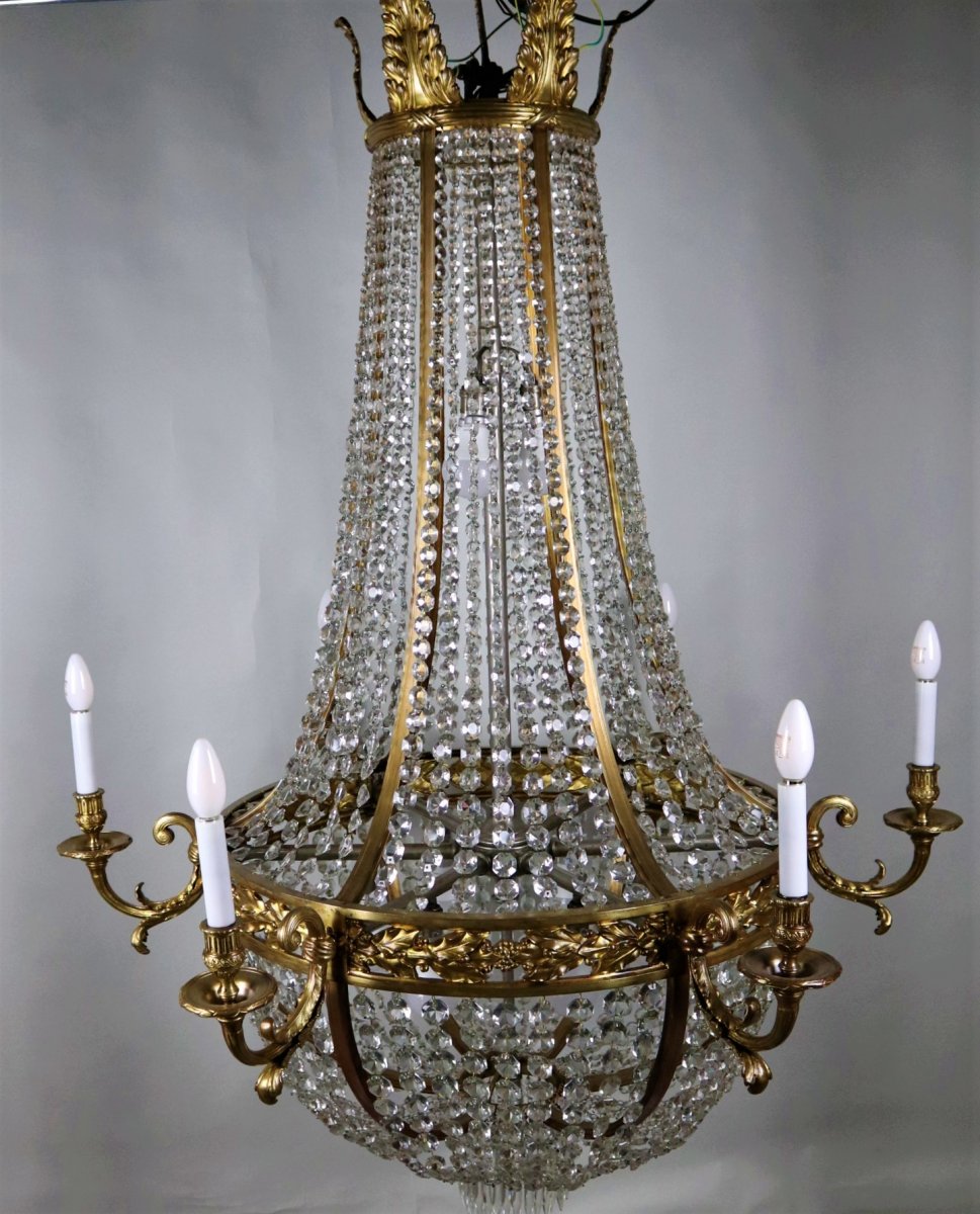 Tres Grand Chandelier Basket Balloon, Height 200cm-photo-2