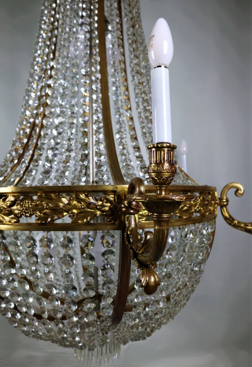 Tres Grand Chandelier Basket Balloon, Height 200cm-photo-4