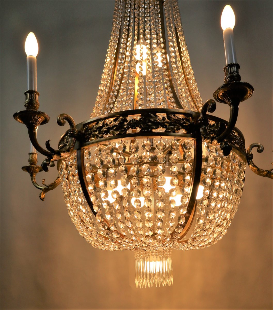 Tres Grand Chandelier Basket Balloon, Height 200cm-photo-7