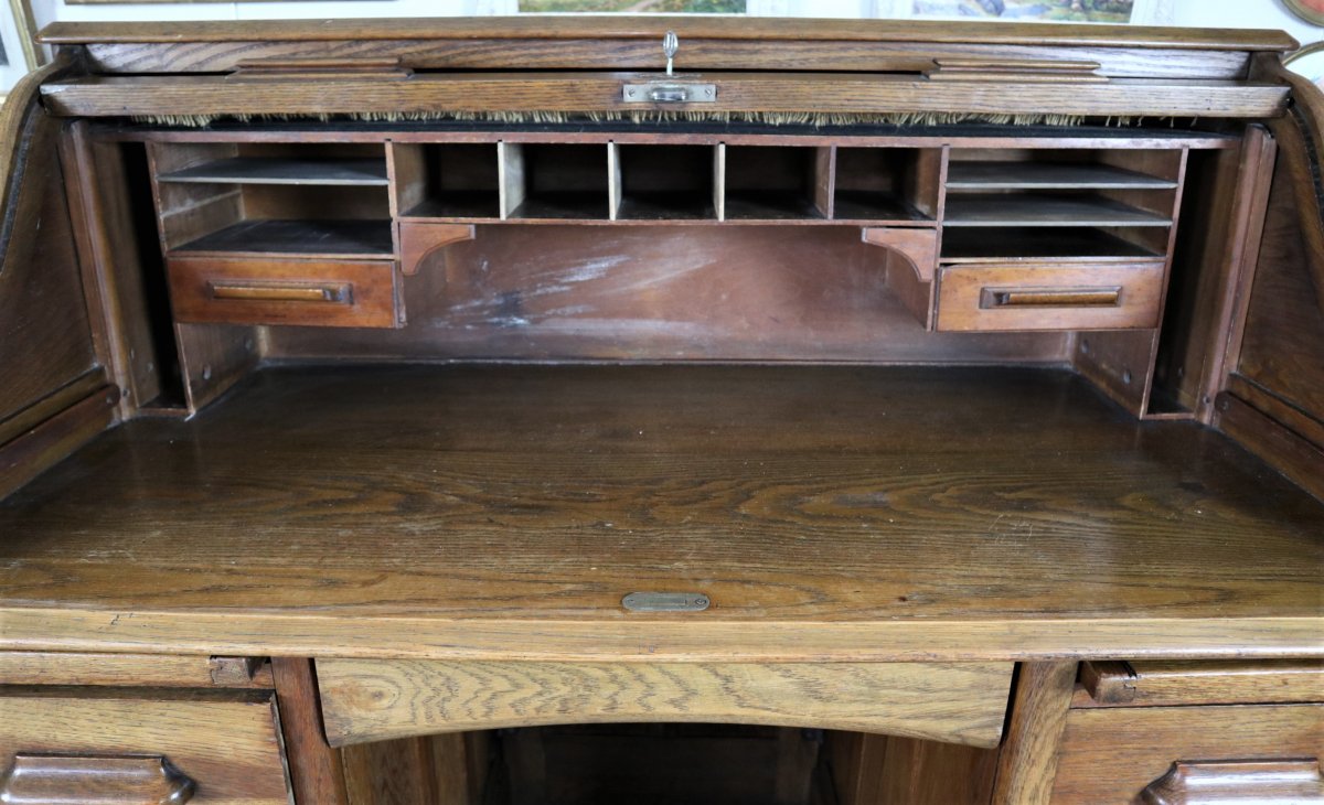 Bureau anglais En Chêne, Lebus Desk,-photo-4
