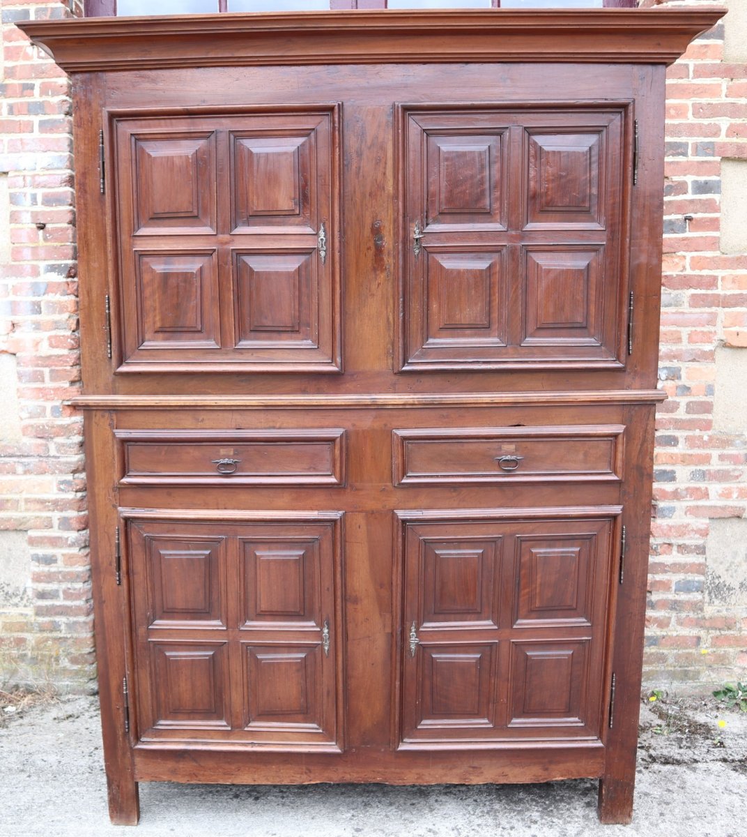 Louis XIII Light Walnut 4 Doors Buffet-photo-2