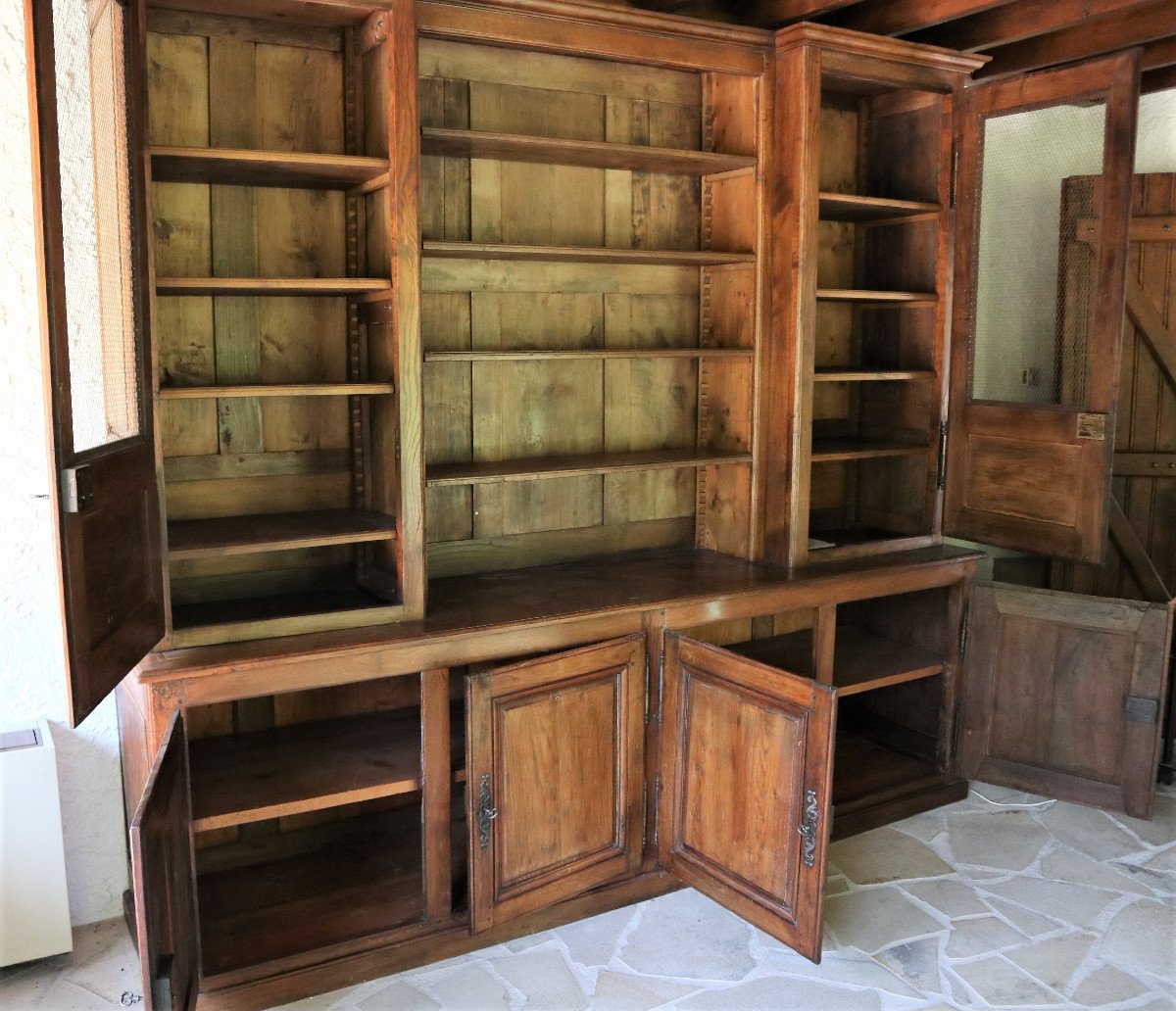 Grand Buffet Vaisselier En Chêne, 4 Portes-photo-1