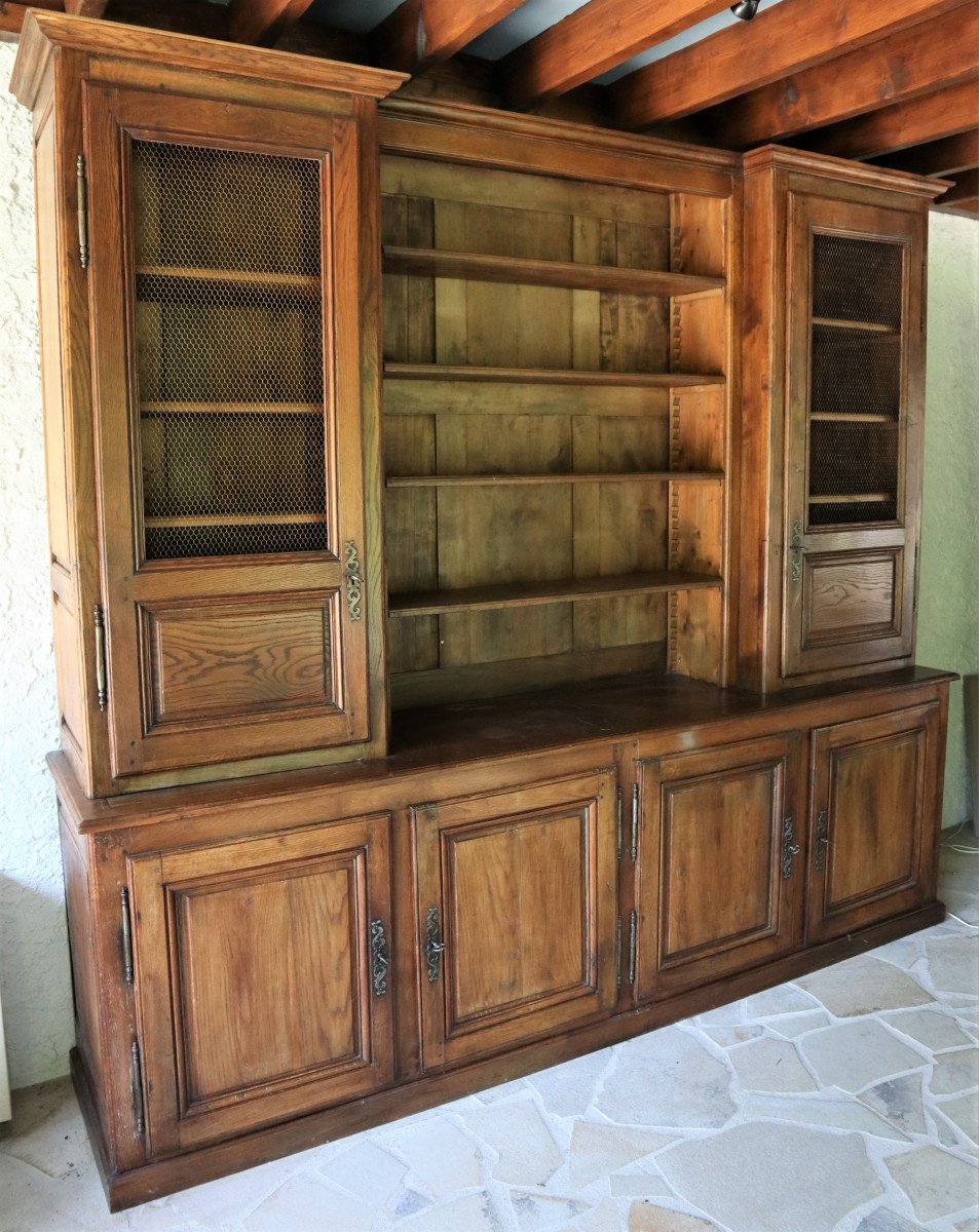 Grand Buffet Vaisselier En Chêne, 4 Portes