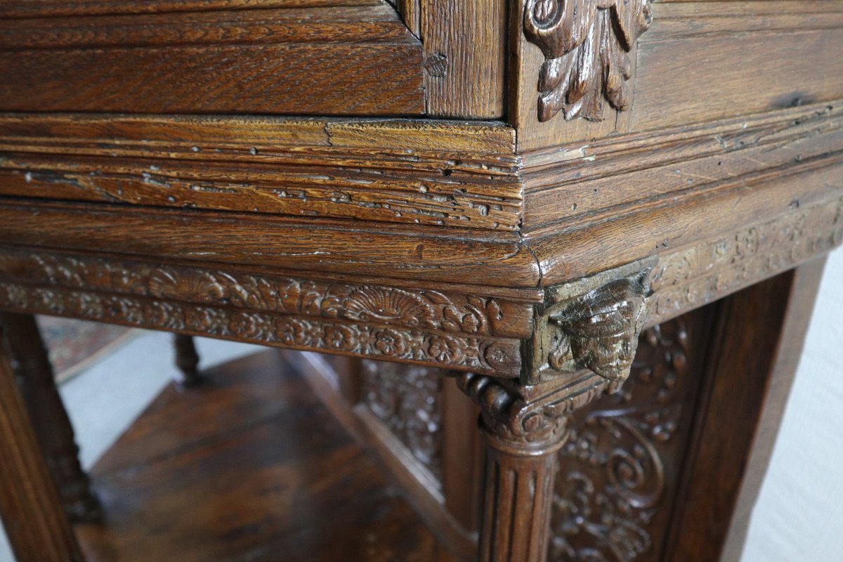 Renaissance Style Carved Oak Dresser-photo-5