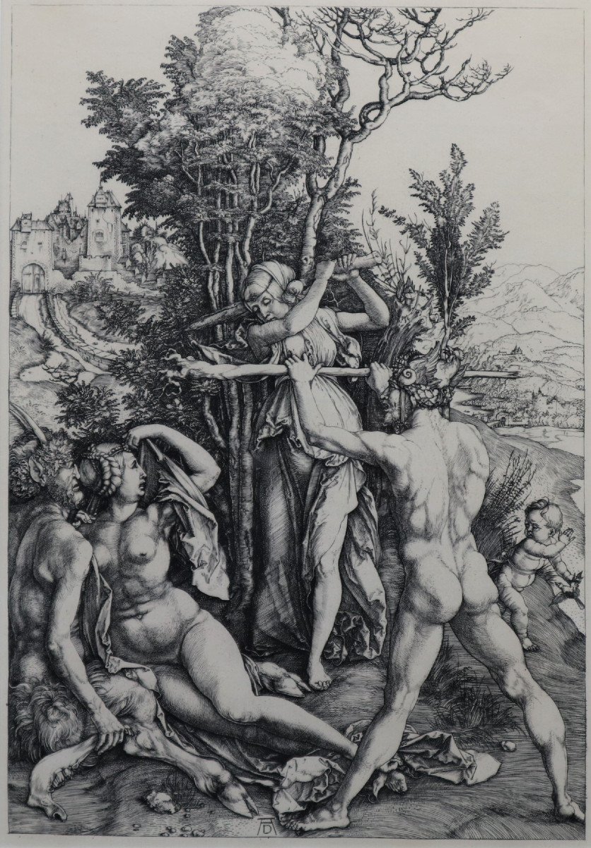 Hercule Ou La Jalousie, d'Aprés Albrecht Dürer, Estampe-photo-2