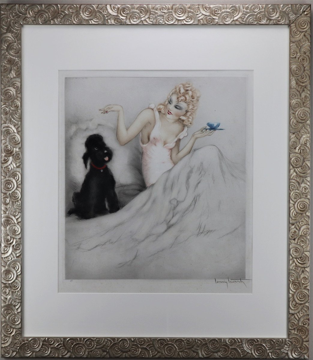 Louis Icart, Morning Cup, Etching And Aquatint, 1940