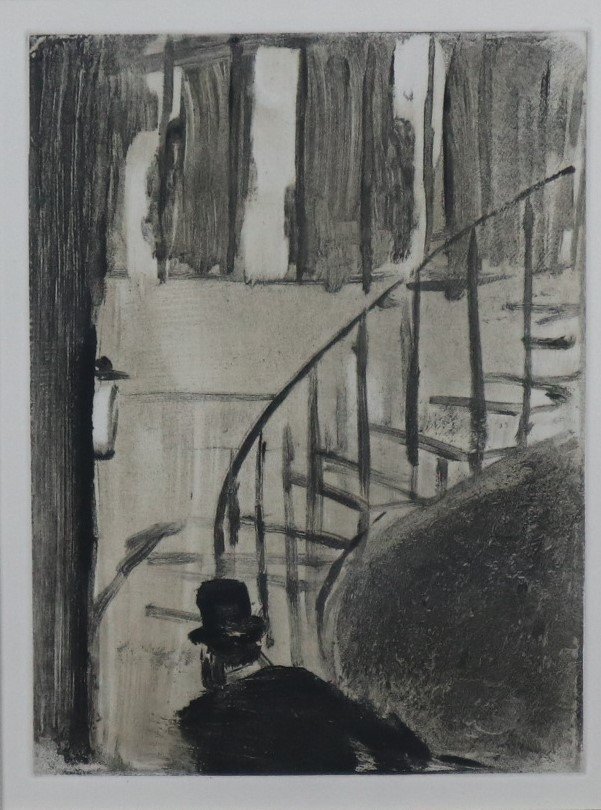 Degas Edgard (after), Etching, Ludovic Halevy Montant Les Escaliers-photo-2