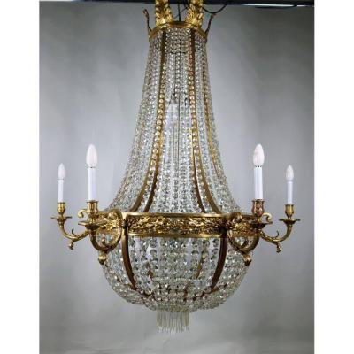 Tres Grand Chandelier Basket Balloon, Height 200cm