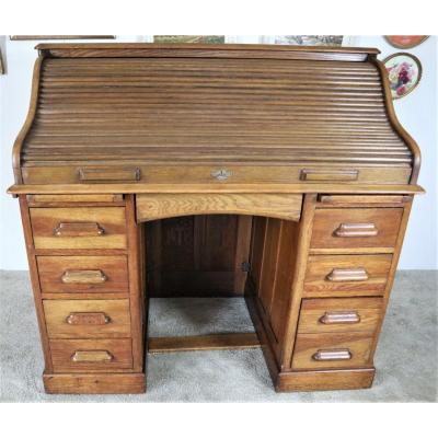 English Oak Desk, Lebus Desk,