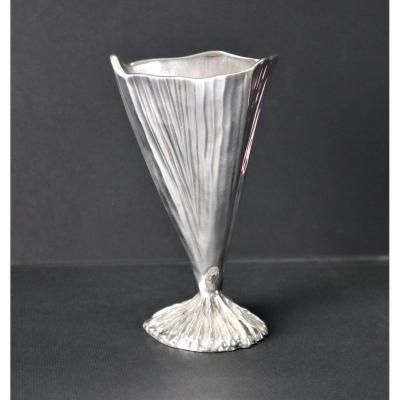 Michele Oka Doner, Silver Bronze Vase, Christofle