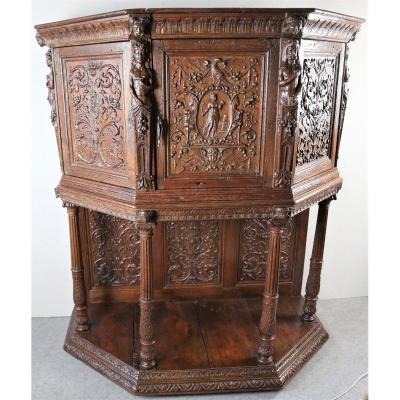 Renaissance Style Carved Oak Dresser