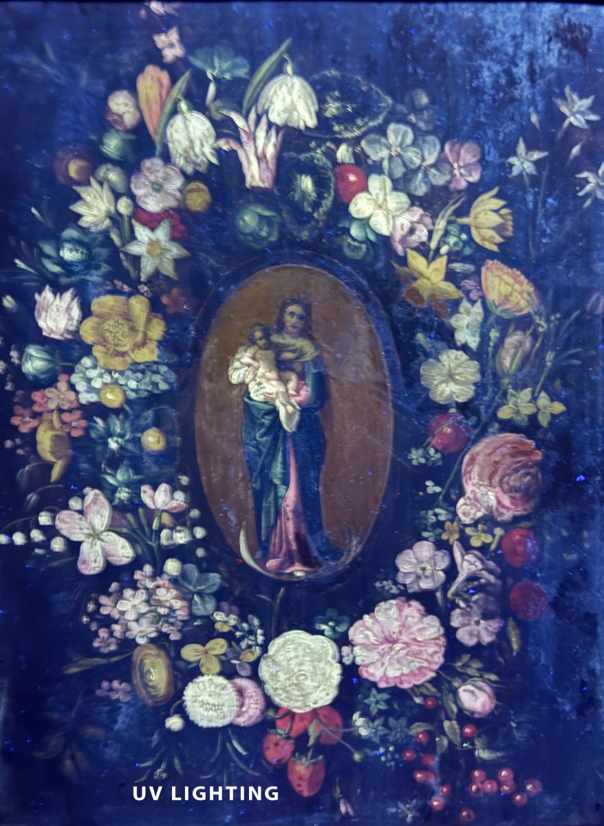 Virgin And Child In A Floral Garland - Circle Of Andries Daniels (c. 1580–after 1640)-photo-4