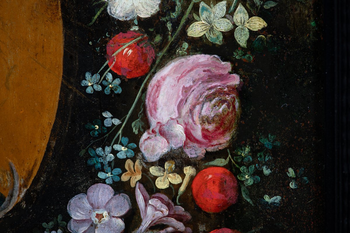 Virgin And Child In A Floral Garland - Circle Of Andries Daniels (c. 1580–after 1640)-photo-5