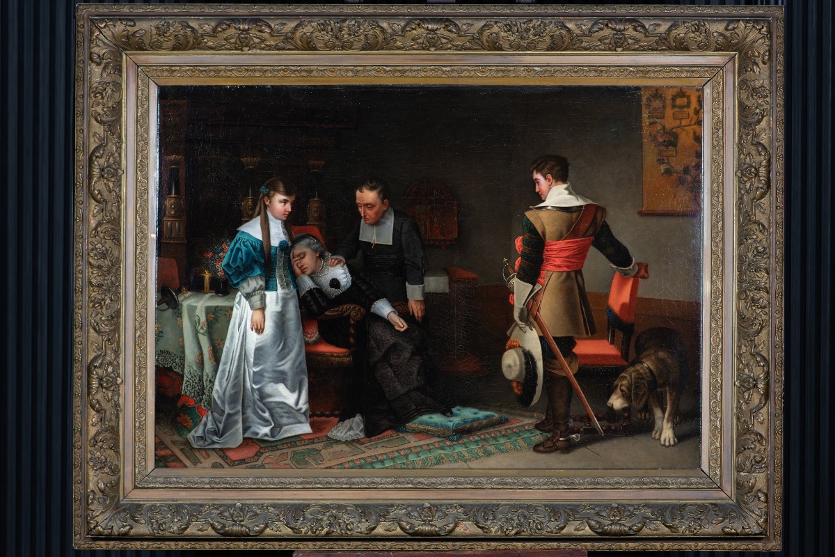 Le fils salue son père Mourant