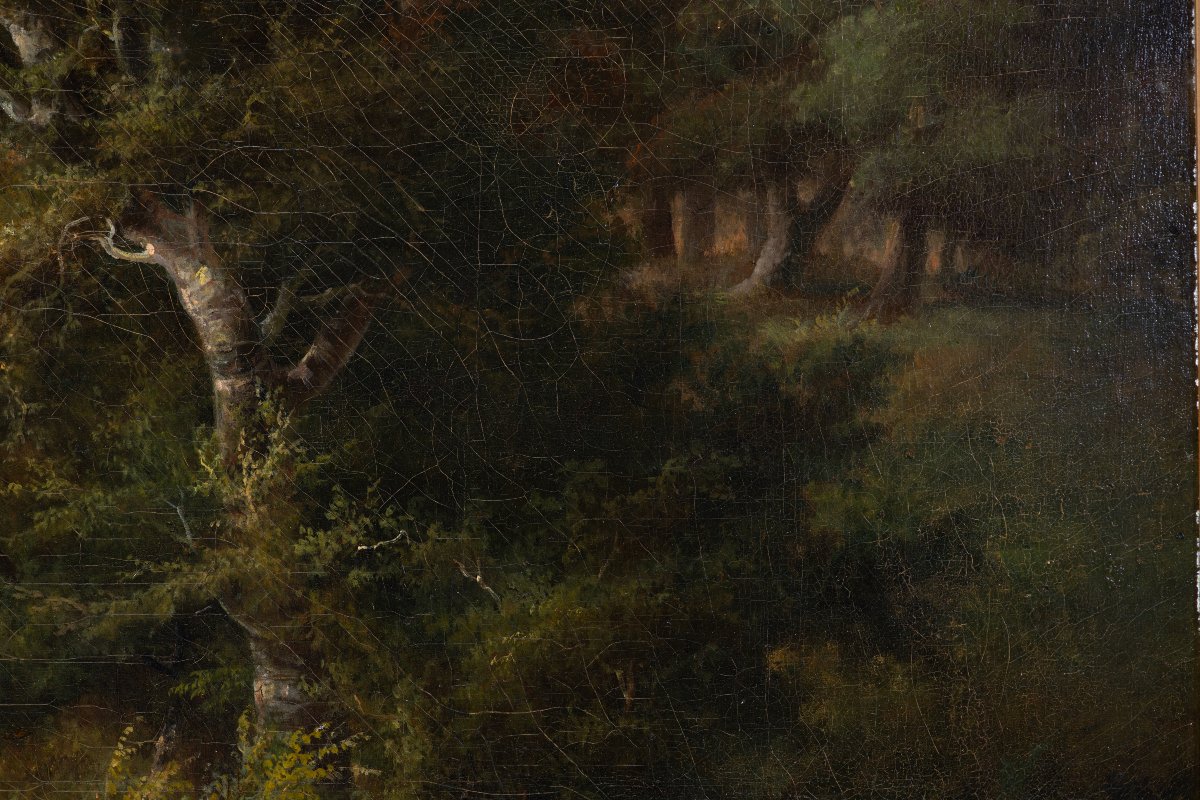 Barend Cornelis Koekkoek (1803–1862) (cercle de) - Paysage Boisé Avec des Personnages-photo-6