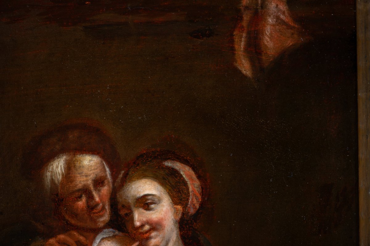 Willem van Mieris (1662-1747)  (suiveur XVIIe–XVIIIe siècle) – L’Aubergiste amoureux-photo-3