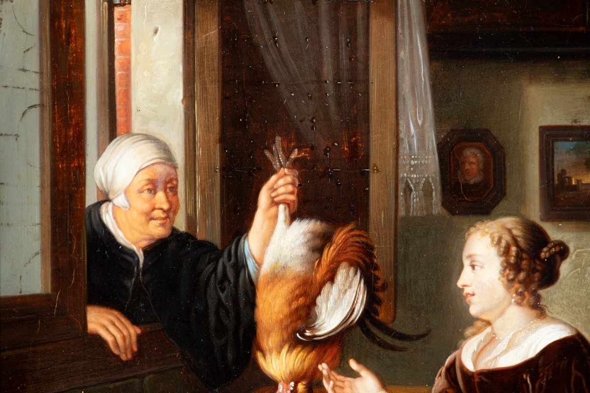 Pieter Cornelisz. van Slingelandt (1640–1691), suiveur des XVIIIe–XIXe siècles - La Dentellière-photo-5