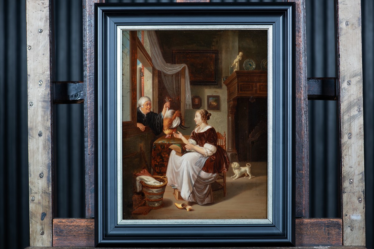 Pieter Cornelisz. van Slingelandt (1640–1691), suiveur des XVIIIe–XIXe siècles - La Dentellière