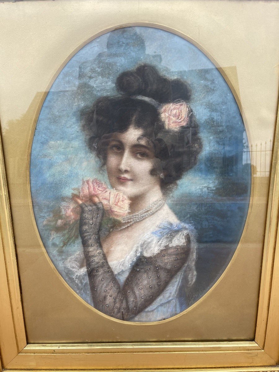 Nikolaj Bogdanov Belski 1911 - Russian School (pastel)  -photo-2