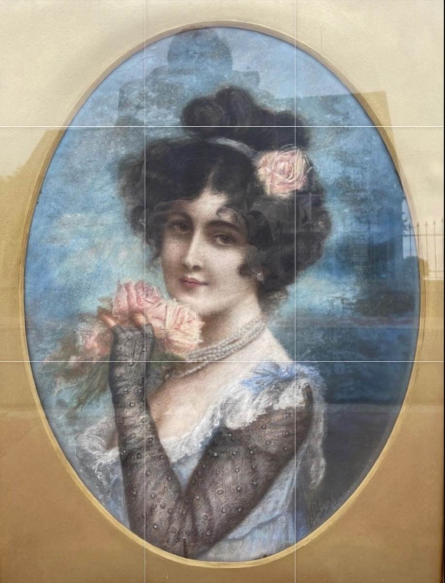 Nikolaj Bogdanov Belski 1911 - Russian School (pastel)  