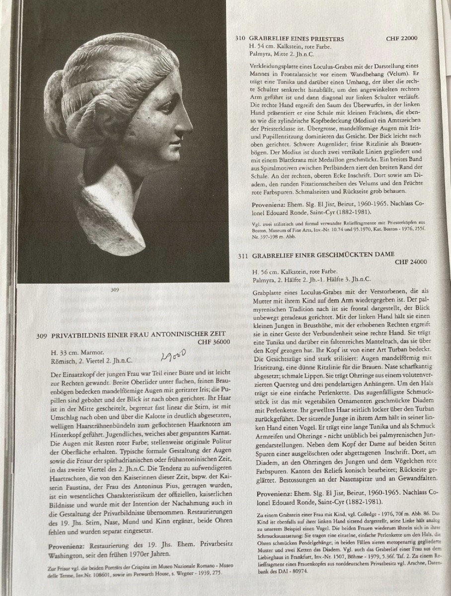 Roman Head young Women marble  2 th cent A.D collection ' CAHN ' -photo-4