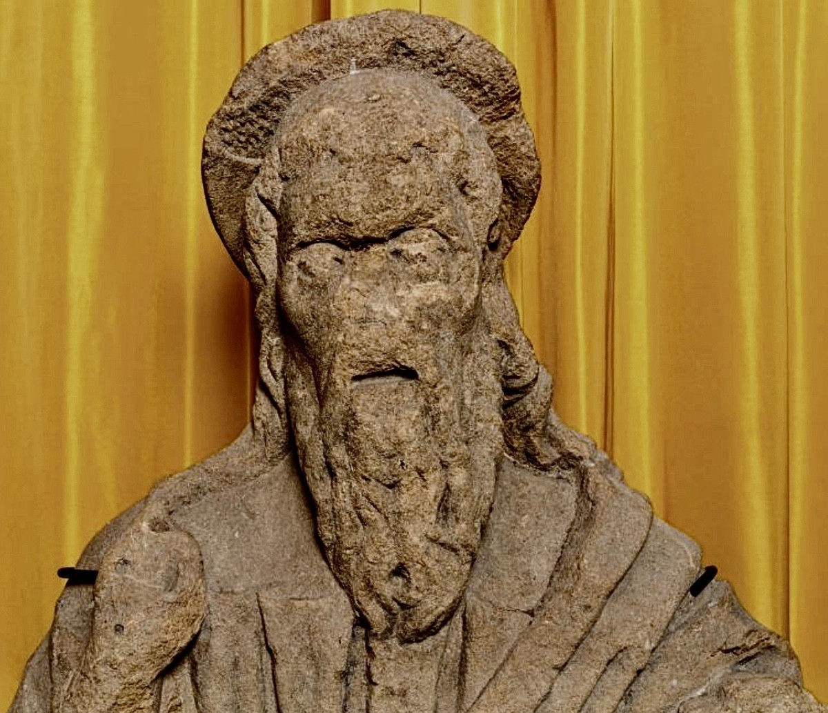 God The Father 'pediment Element' Limestone, Late Renaissance 15th-16th Centuries 