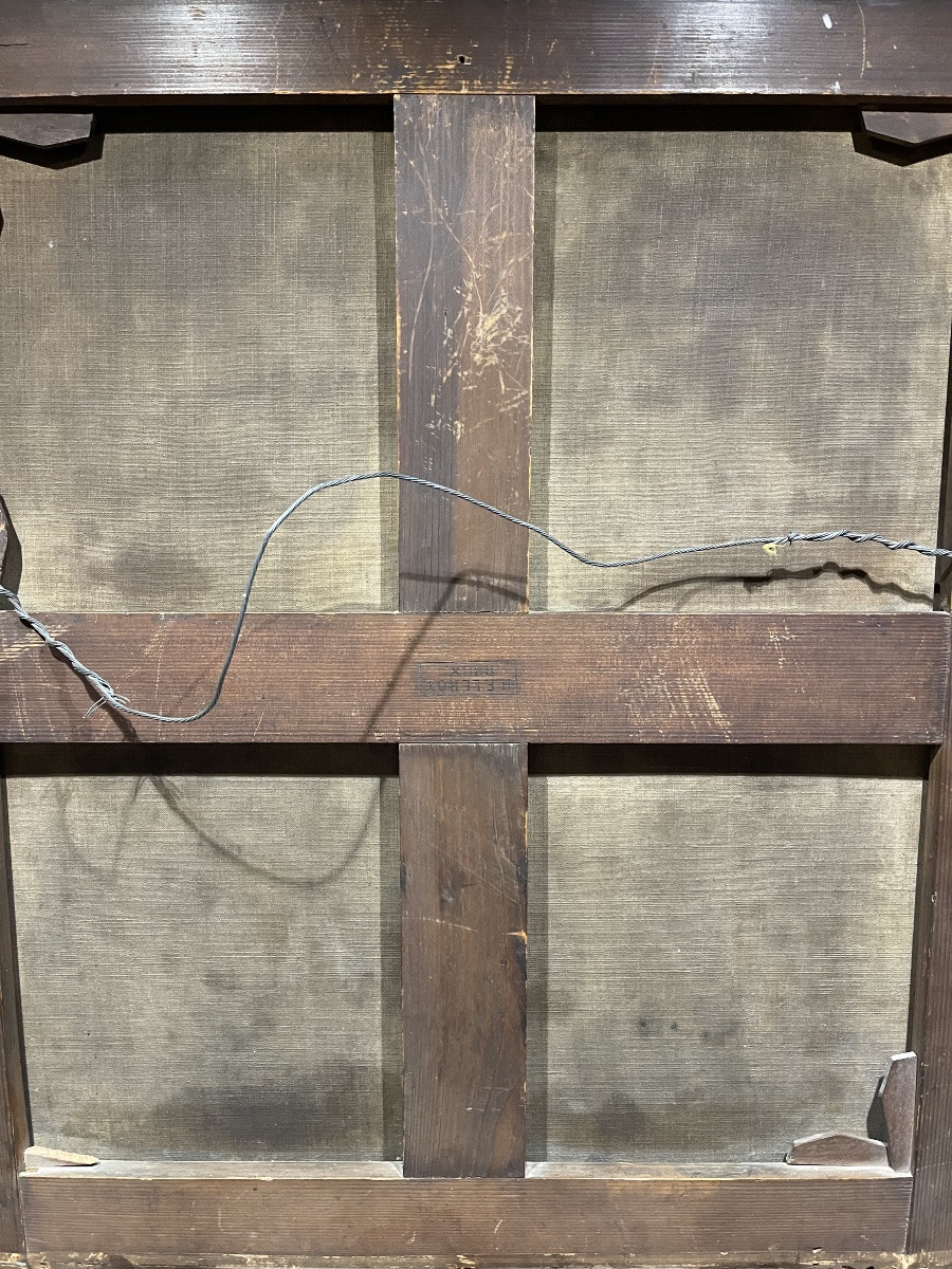 Around The 'van Os' Family, 18th Century, Holland - Oil Study On Paper Mounted On Canvas -photo-2