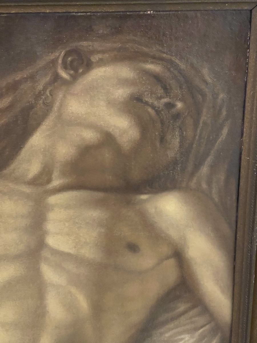 Johfra Bosschart 1919 - 1998 ' L Androgine ' 1949 panneau -photo-3