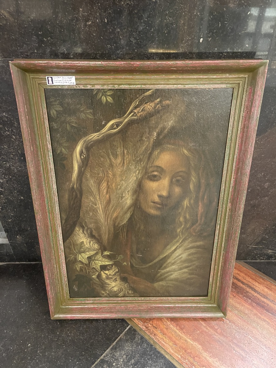 Johfra Bosschart (1919-1998) Portrait Of His Wife 'diana Vandenberg' Dated 1948 -photo-2