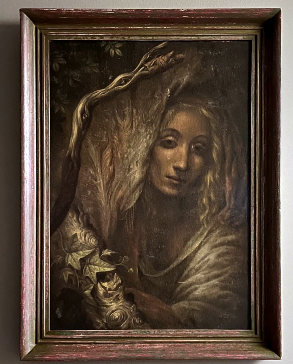 Johfra Bosschart (1919-1998) Portrait Of His Wife 'diana Vandenberg' Dated 1948 