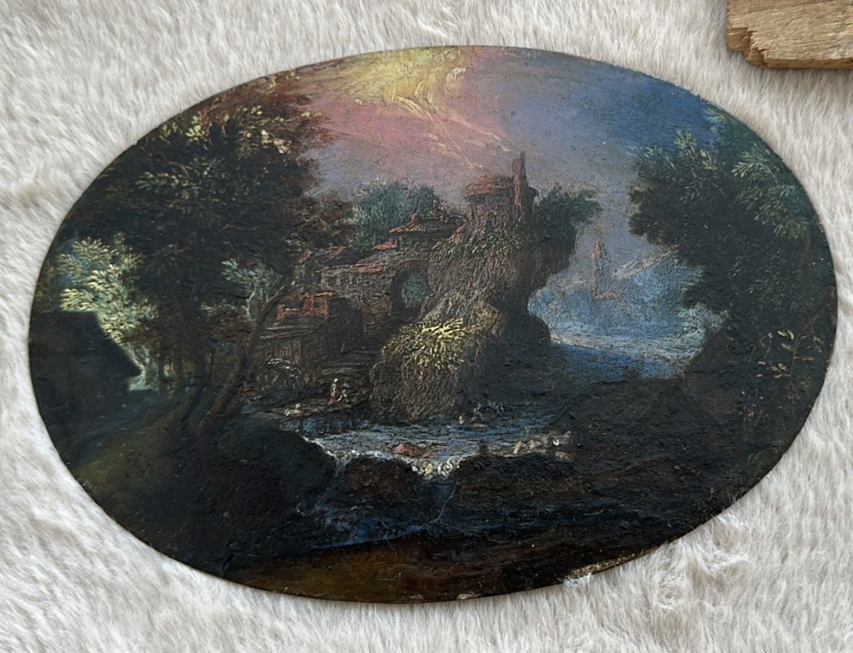Similar To Pieter Schoubroeck (c. 1570-c. 1607) Copper Fantastic Landscape -photo-3