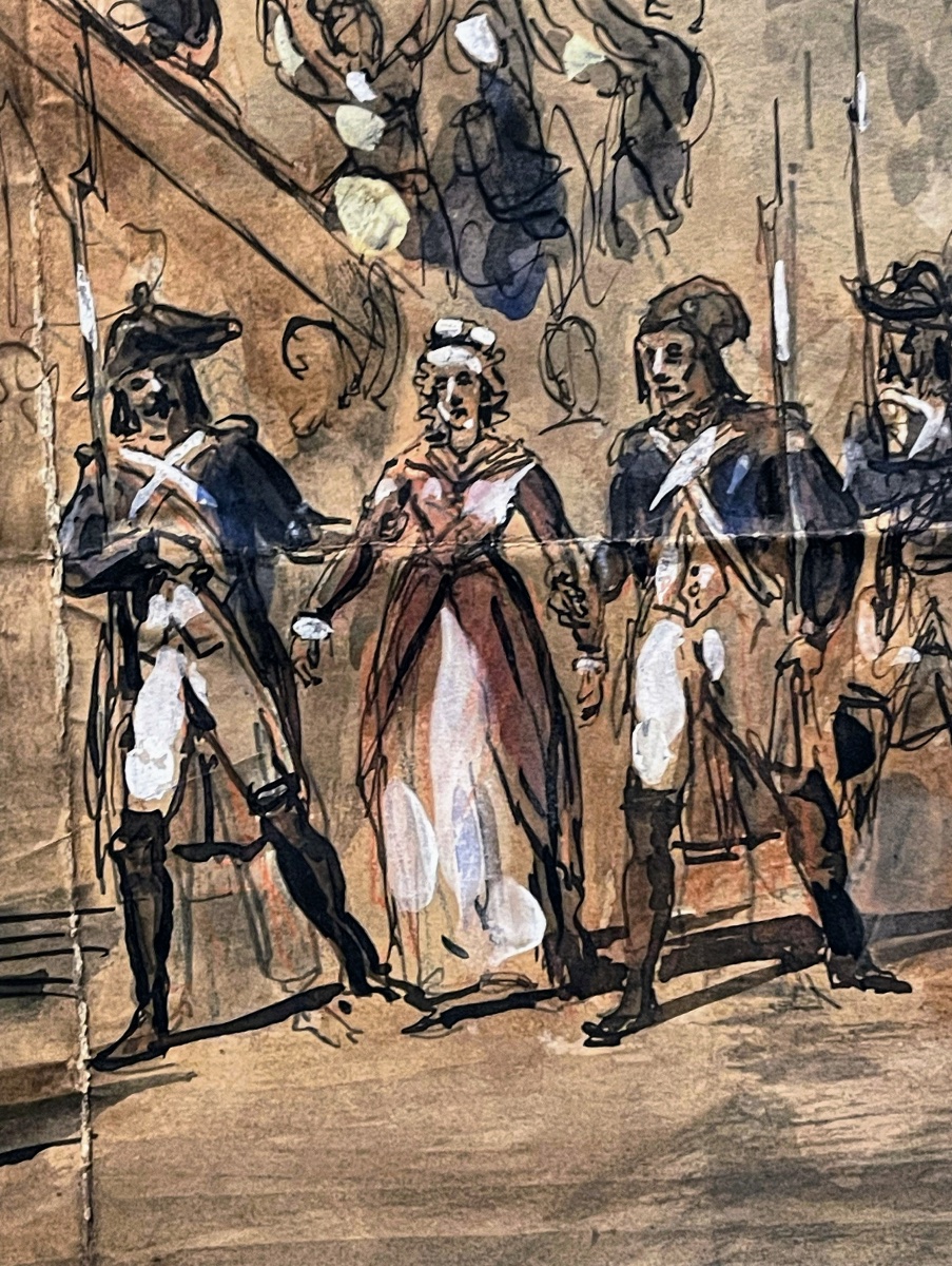 On July 16, 1793, The Trial Of Charlotte Corday For The Assassination Of Paul Marat (drawing)  -photo-2