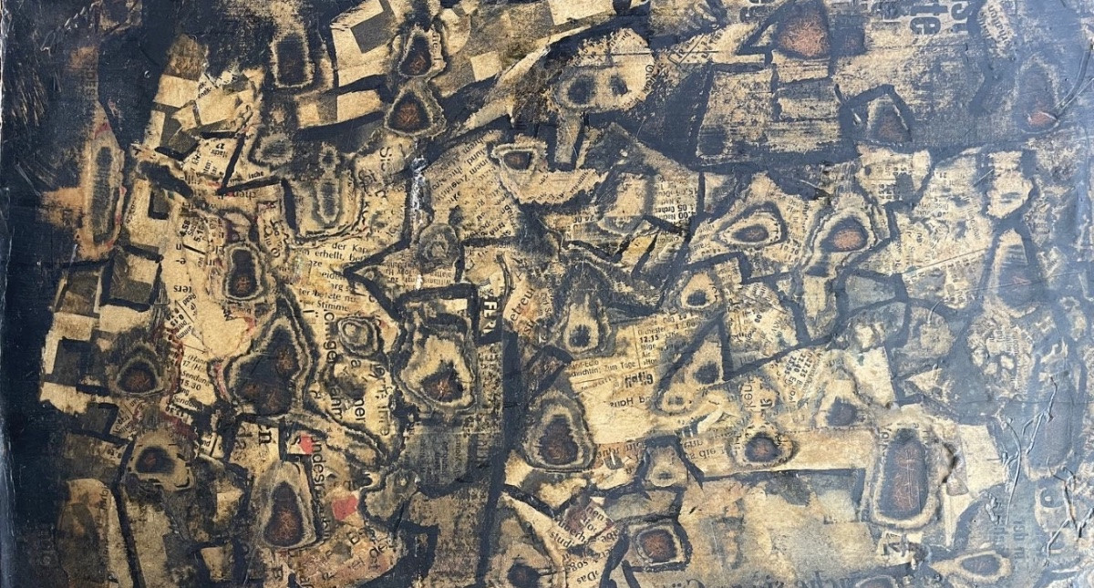 Werner Schreib (1925-1969), Created In Göttingen Around 1960, Collage - Mixed Media -photo-4