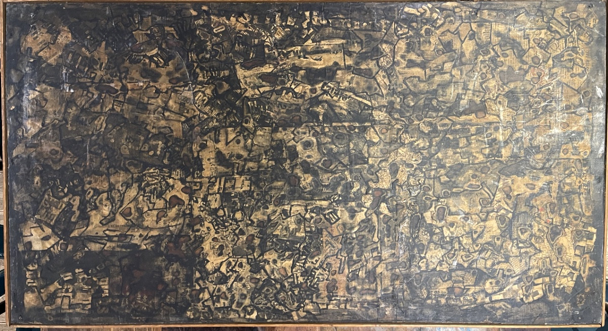 Werner Schreib (1925-1969), Created In Göttingen Around 1960, Collage - Mixed Media 