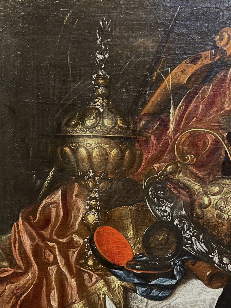 Still Life With Vanities, 17th Century Dutch, Oil On Canvas -photo-2