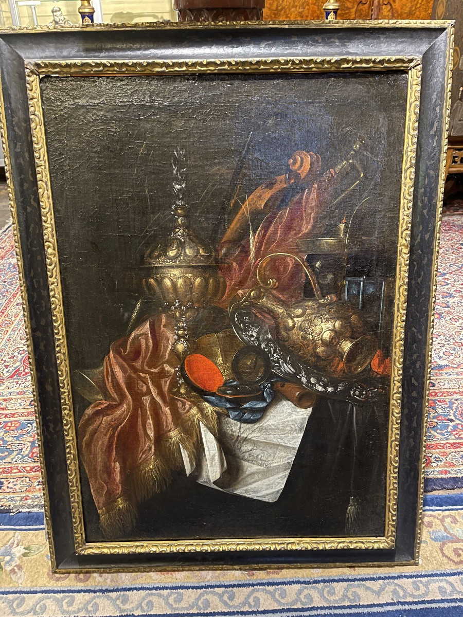 Still Life With Vanities, 17th Century Dutch, Oil On Canvas -photo-1