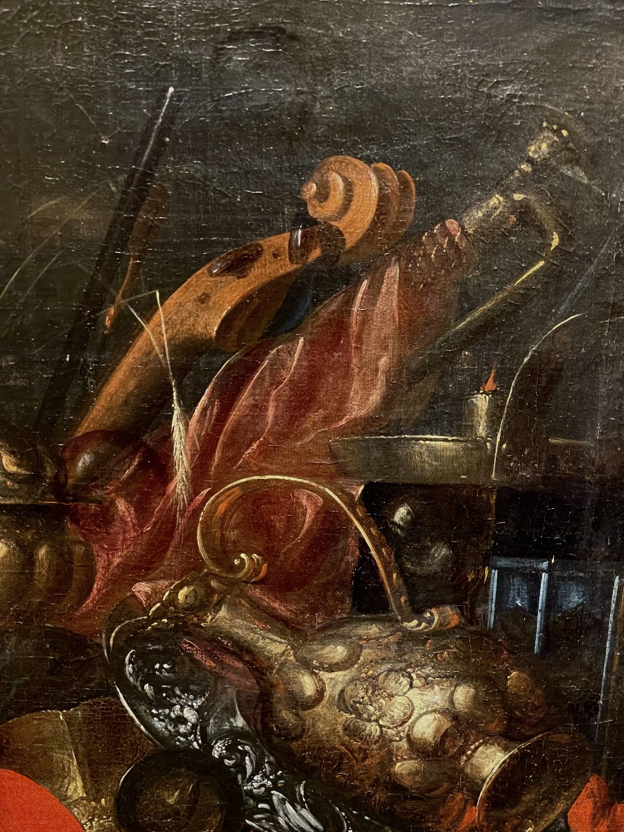 Still Life With Vanities, 17th Century Dutch, Oil On Canvas -photo-2