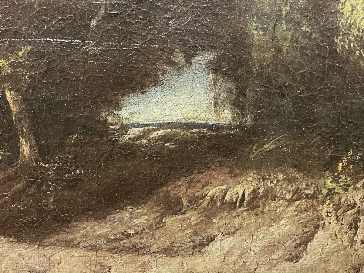 Entourage de Jacob Van Ruysdael vers 1670 - 1690 ' les environs de Soesterduinen ' Utrecht -photo-3