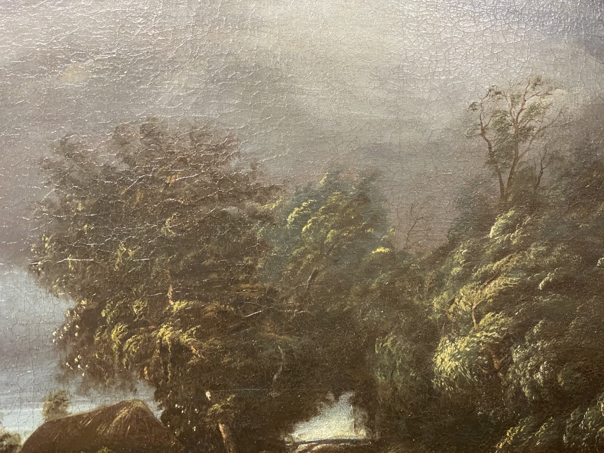 Entourage de Jacob Van Ruysdael vers 1670 - 1690 ' les environs de Soesterduinen ' Utrecht -photo-4