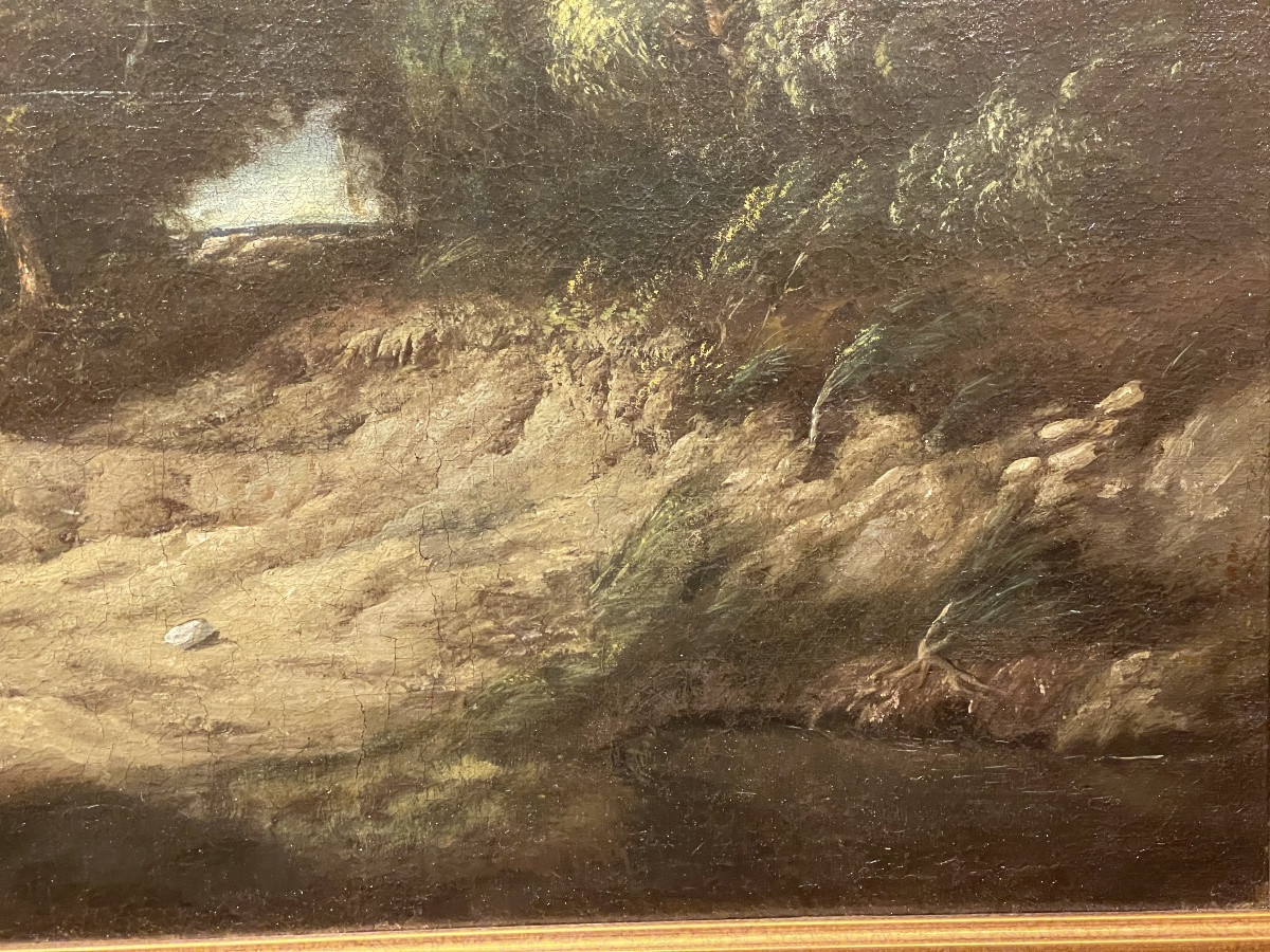 Entourage de Jacob Van Ruysdael vers 1670 - 1690 ' les environs de Soesterduinen ' Utrecht -photo-5