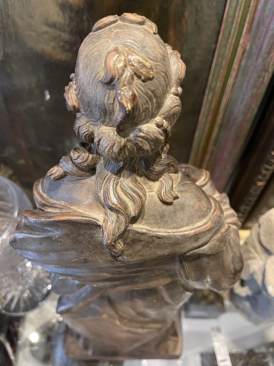 Etude en terre cuite originale   pour une sculpture  de Sainte a Anvers  XVIII es -photo-4